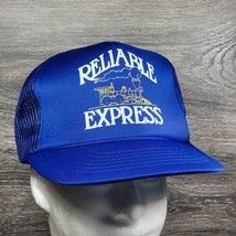 VTG Reliable Express Snapback Trucker Hat Cap Mesh Foam Rope Railroad Tr... - £10.28 GBP