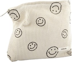 GUTGNK Makeup Bag For Women Corduroy Cosmetic Bags Aesthetic Design Ladi... - $18.17