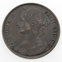 1892 Great Britain Penny Coin in XF Condition KM# 755 - £73.95 GBP