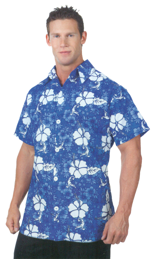 Primary image for UNDERWRAPS Men's Hawaiian Shirt-Blue, One Size