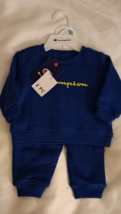 Champion Infant 3-6 Months Boys 2 Piece Set Blue Longsleeve Sweatshirt &amp;... - $14.99