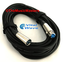 30ft XLR Microphone Audio Cable M-F Mic Extension Amp Powered Speaker Wire VWLTW - £14.24 GBP