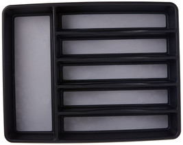 Rubbermaid No-Slip Large, Silverware Draw Tray Organizer, Black with Gray - £11.08 GBP