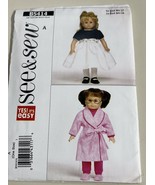 See &amp; Sew Sewing Pattern # B5414 - 18” Doll Clothes Robe Dress Sleepers ... - $9.49 CAD
