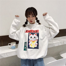 Kawaii Clothing Ropa Harajuku Sweatshirt Maneki Neko Cat Kitty Gato Luck... - £26.03 GBP
