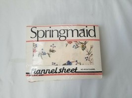 Vintage Springmaid Flannel Floral 1 Twin Flat Sheet New - $35.63