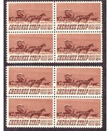 *1968 - CHEROKEE STRIP – Mint 2 Blocks of Four Vintage Postage Stamps MNH - $11.42 CAD
