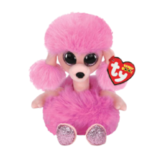 Ty Beanie Boo Camilla the Pink Poodle Plush Toy Fluffy Dog Glitter Eyes ... - £8.92 GBP