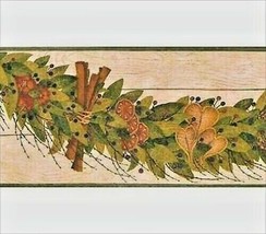 Leaf Swag Green Wallpaper Border Chesapeake HA6110-2B 5 Yards - $11.98