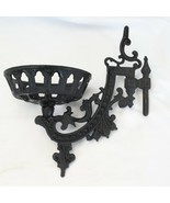 Cast Iron Wall Bracket Oil Lamp Victorian Style Early American 9&quot; Long x... - $53.74 CAD