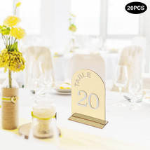 20Pcs Gold Table Numbers Acrylic Party Table Numbers Wedding Table Numbe... - £56.87 GBP