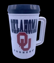 Vintage OU Sooners Super Thermo Drink Cup Mug Lid Lidded Oklahoma Betras... - $31.43