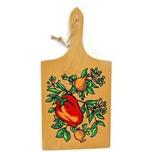 Vintage Hanging Wood Cutting Board Vegetables Made in Yugoslavia - £11.86 GBP