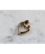 Womens Vintage Estate Sterling Silver Gold Tone Heart Pendant 2.6g E3119 - €25,87 EUR