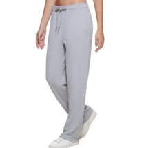 Calvin Klein Womens Performance Ribbed Track Pants, Pearl Grey Heather, Large - £42.82 GBP