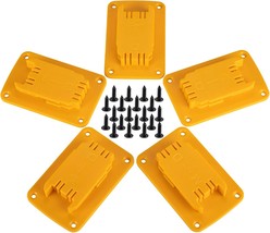 5 Packs Tool Mount Compatible With For Dewalt 20V,12V, Lot Of 5,Yellow - £33.32 GBP