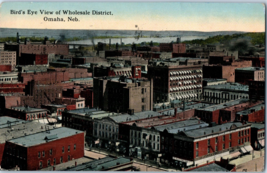 Birds Eye View of Wholesale District Omaha Nebraska Postcard Posted 1916 - £15.74 GBP