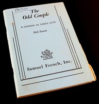 Vintage The Odd Couple A Comedy in Three Acts Samuel French Inc Neil Simon - £6.97 GBP