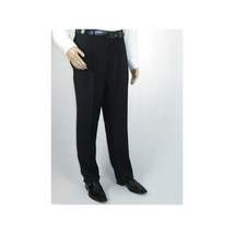 Men Apollo King Banded Collarless suit Mandarin 5 Button Wide leg M5-1 Black image 9