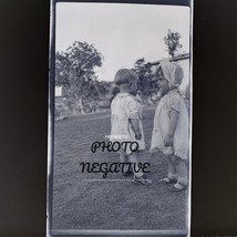 Vintage Photo Negative 1920s Two Children Toddlers Boy Girl Cute Fun - $195.99 MXN
