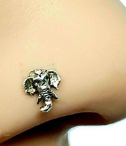 Elephant Nose Stud Indian Elephant 22g (0.6mm) 925 Silver Straight L Bendable - £4.92 GBP