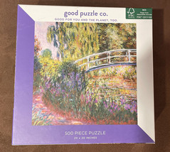 GOOD PUZZLE CO. MONET &quot;THE JAPANESE BRIDGE&quot; 500 PIECE JIGSAW PUZZLE - £12.56 GBP