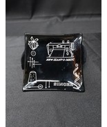 Vintage Singer Glass Pin Dish Trinket Tray ADVERTISING New Slant-O-Matic... - €15,17 EUR