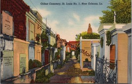 Oldest Cemetery St. Louis No. 1 New Orleans LA Postcard PC245 - £3.97 GBP
