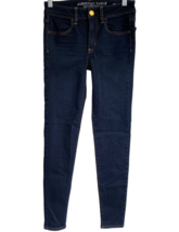 American Eagle AEO Super Stretch Jegging Women Sz 2R Blue Dark Wash Stretch - $12.59