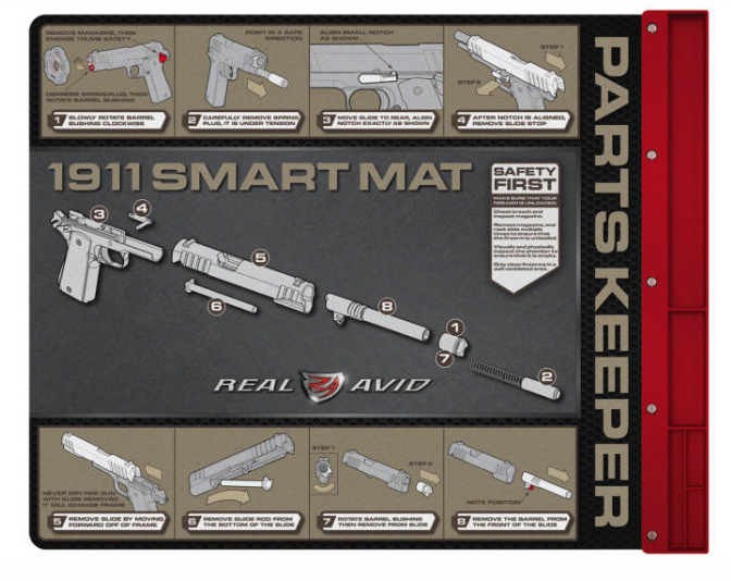 Real Avid Smart Gun Cleaning Mat 19”x16” With Parts Tray For 1911 MSR Gr... - $20.78