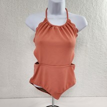 Orange Swimsuit Women&#39;s Scalloped Cut Outside XXL 16 - $15.84