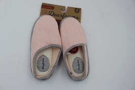 Dearfoam Womens FreshPink Quilt Memory Slippers Slides S(5-6) - £11.65 GBP
