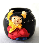 Korean Hand Made Ceramic Tooth Picks Holder Souvenir Gril New - $33.13 CAD