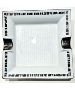 Fine White Silver Bone China Vintage Art Deco Cigar Lounge Ashtray Prome... - $109.70 CAD