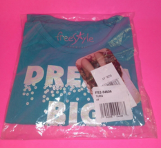 Freestyle Revolution Girls&#39; Dream Big Long Sleeve Top Turquoise Size 4T Sealed - £6.30 GBP