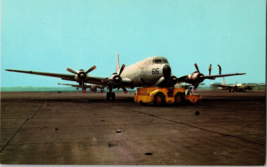 Vtg Postcard Douglas C-118 &quot;Liftmaster&quot; Line Crew, Naval Air Station, Glenview - £5.35 GBP