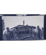 Photo Negative Railroad Accident African American Workers Railroad 20s T... - $91.20