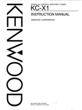 Kenwood KCX-1 Amplifier Owners Instruction Manual - $22.24