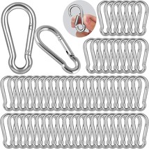 120PCS M5 Spring Snap Hook Carabiner, 2 Inch Small Carabiner Clip, 3/16&quot;... - £42.16 GBP