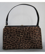 $2K!!! AUTH Lambertson Truex pony leopard/patent shoulder bag - $294.95
