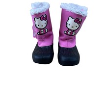Sanrio Hello Kitty Girls Large L 9/10 Pink Faux Fur Collar Lining Snow B... - $17.62 CAD