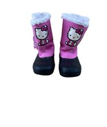 Sanrio Hello Kitty Girls Large L 9/10 Pink Faux Fur Collar Lining Snow B... - $17.63 CAD