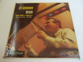 1957 12&quot; Lp Record Verne MGV-2008 Blue Label Gene Krupa Drummer Man - £7.98 GBP