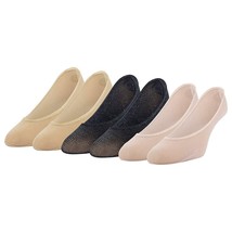 Peds Women&#39;s Shoe Liner Ultra Low Shoe Size 5-10 SPARKLE 3 Pair W Gel Ta... - £7.85 GBP