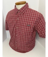 Eddie Bauer Classic Fit Mens Sz Large Short Sleeve Button Front Red Plaid - $19.32 CAD