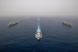 US Spanish and French Navy ships operate in Mediterranean Sea Photo Print - £6.93 GBP+