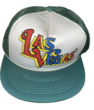 Vintage Las Vegas Nevada Snapback Trucker Hat Mesh Back Green Made In Ta... - £9.72 GBP