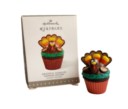 Grateful Gobbler Ornament Vintage Hallmark Keepsake Cupcakes 4th in Series - £14.27 GBP