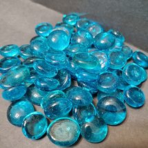 Turquoise Glass Gems, Colored Marbles, Vase Filler, Blue Pebbles, Soil Topper image 6