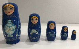 Set 5 Russian Nesting Dolls Stacking Dolls Babushka Matryoshka - £31.57 GBP